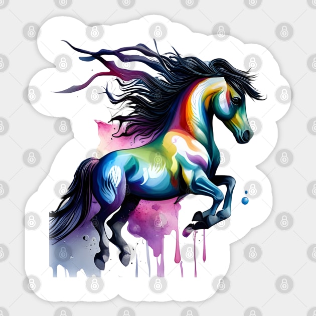 Watercolor Horse Sticker by mdr design